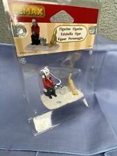 Lemax Man and Dog Ice Fishing Miniature - New picture
