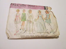 Vintage McCall’s Pattern #9652 Misses Bride & Bridesmaid Dress Size 12 CUT 1969 picture