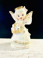 Vintage 1956 Napco Angel of the Month Figurine August Girl w/ Picnic Basket picture
