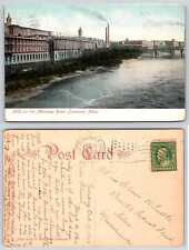 Lawrence Massachusetts MILLS ON THE MERRIMAC RIVER Postcard L180 picture