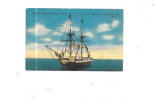 Vintage Postcard Authentic View Of Oliver Perry's  Flagship     Linen picture