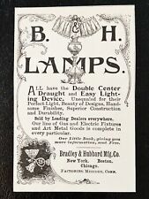 Feb.1895 B&H LAMPS Vtg Victorian Lighting Print Ad~Bradley&Hubbard Meriden,Conn. picture
