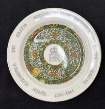 Vintage 1977 Queen Elizabeth II Silver Jubilee Small Crown  Staffordshire Plate picture