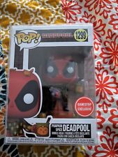 Funko Pop Deadpool: #1299 Pumpkin Spice Deadpool GameStop Exclusive Protect Cov picture