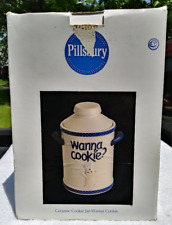Pillsbury Doughboy Cookie Jar 2004 Wanna Cookie? Milk Jug 11.75