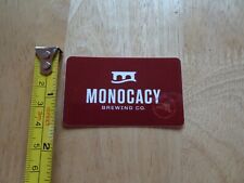 Monocacy brewing Frederick, MD sticker bridge logo red rectangle picture