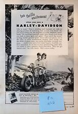 Popular Science March 1948 Harley-Davidson Panhead  Motorcycle Original Ad   picture