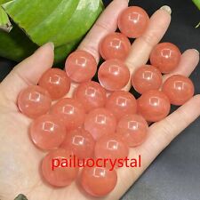 20pc Wholesale Red Smelting Ball Quartz Crystal Sphere Pendant Reiki 20mm+ picture