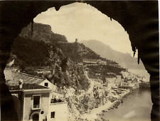 Sommer, Italy, Amalfi dai Capuchini vintage albumen print, Italy Tirage al picture