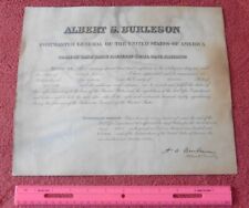 1915 Certificate Harris 1ST WOMAN Postmaster General Albert S. Burleson Signed picture