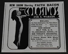 1937 Print Ad Chicago Colosimo's Al Capone Faith Bacon Billy Vine Big Jim Art picture