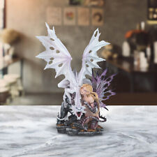 Sculpture Fairy with White Dragon Statue 24