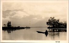 Lake Dal, Kashmir Srinagar nice landscape view RPPC Vintage Postcard UU1 picture