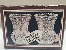 Two Miniature 24% Lead Crystal Vases Hofbauer Western Germany Mint in Box picture