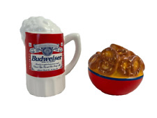 Vintage Anheuser Budweiser Enesco Collectible 1999 Salt & Pepper Shakers  050924 picture