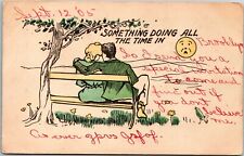 Vintage Postcard - Something Doing All the Time in Brooklyn NY Romance 1905 picture
