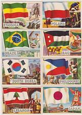 SET BREAK 1956 Topps Flags~ PICK ONE CARD/MORE COMPLETE YOUR SET NO CREASES picture