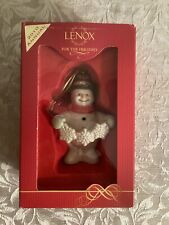 Lenox 2010 Annual Snowy Garland Snowman Christmas Ornament - NEW in Box picture
