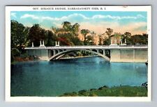 Narragansett Pier RI-Rhode Island Gov. Sprague Bridge Vintage Souvenir Postcard picture