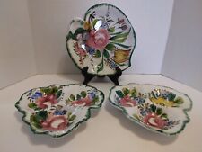 3 Vintage Ceramic Floral Tidbit/Candy Dishes Made in Italy picture