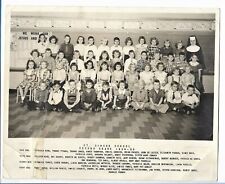 Illinois Catholic School St. Simeon Bellwood 1954 Nun & Students Vintage  Photo picture