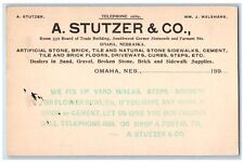 c1880's Fixing Walks Steps A Stutzer & Co. Omaha Nebraska NE Postal Card picture