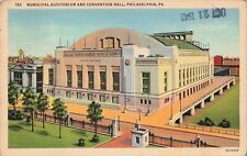 Postcard Municipal Auditorium And Convention Hall Philadelphia PA War Bonds Back picture