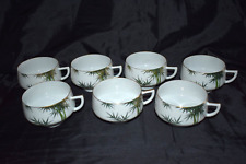 Vintage KOSHIDA  Japan Eggshell Lithophane Geisha Porcelain Tea Cups Set of 7 picture