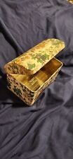 Vintage Floral Tin Box Designed By Daher With Hinged Lid 6 x 4x 3.5  picture