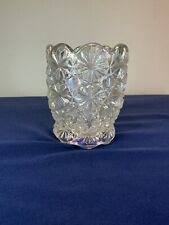 CLEAR IRIDESCENT GLASS VOTIVE CANDLE HOLDER -LE SMITH DAISY & BUTTON - picture