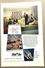 Vintage 1957 Original Print Advertisement Full Page - Delta Line Resort At Sea picture