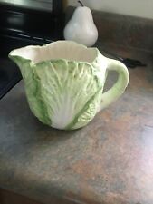 Rare majolica lettuce pitcher picture