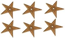 Set: 6 Extra Large Cast Iron Stars w/ Center Holes Western Country Decor Each 9