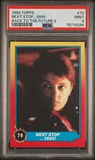 1989 Topps Back to the Future II Michael J Fox Next Stop 1885 #79 PSA 9 MT POP 1 picture
