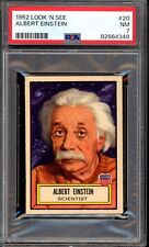 1952 Topps Look n See #20 Albert Einstein PSA 7 Scientist Vintage Trading Card picture