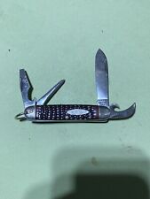 Case USA 6445R Camp Scout Knife 1965 - 1969 High Carbon Steel Bone Handles Rare picture