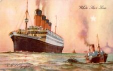 1920s-30s White Star Line OLYMPIC Unused Portrait Postcard by Sam Brown picture