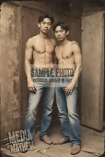 Two handsome Asian Men in Jeans Print 4x6 Gay Interest Photo #138 picture