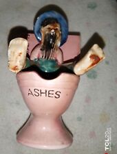 Vintage 1950's Betsons Ceramic Toilet Ashtray With Hillbilly &Smokie Cigarettes picture