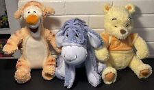Disney Store Exclusive Winnie The Pooh, Tigger & Eeyore Cozy Stuffed Animal Lot picture