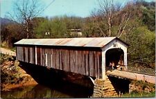 Postcard Washington Co. Marietta Ohio Cow Run Covered Bridge Little Muskingum Rv picture