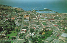 Monterey CA California, Downtown Aerial View, Bay, Vintage Postcard picture