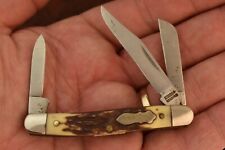 SCHRADE MADE IN USA UNCLE HENRY STAGLON STOCKMAN KNIFE NICE 807UH (14684) picture