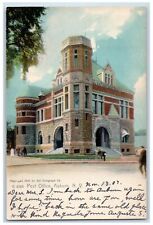 1907 Post Office Scene Auburn New York NY Posted Postcard picture