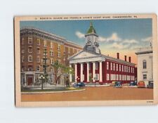 Postcard Memorial Square & Franklin County Court House Chambersburg Pennsylvania picture