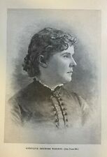 1886 Vintage Magazine Illustration Author Constance Fenimore Woolson picture