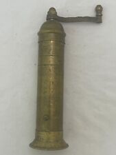 Vintage Brass Atlas Pepper Mill Imports Made In Greece 8” Works Great - WATCH picture