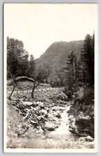 RPPC Auburn ME Scenic View Mountains Stream Along Road Real Photo Postcard Q23 picture
