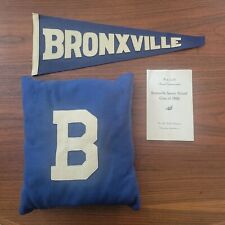 Vintage 1960 Bronxville Senior High School Felt Pennant Pillow and Graduation... picture