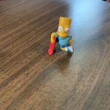 1997 Original Vintage Bart Simpson with a Skateboard Figurine 2'' picture
